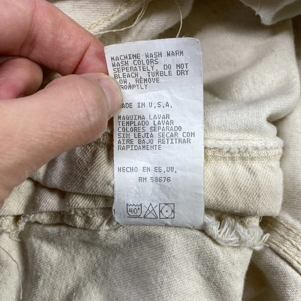Vintage Big Smith White Cotton Carpenter Paint Pants 42x32